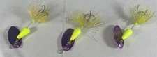 Three(3) Worden’s 1/4oz. Vibric Rooster Tails  Beetle-Truce