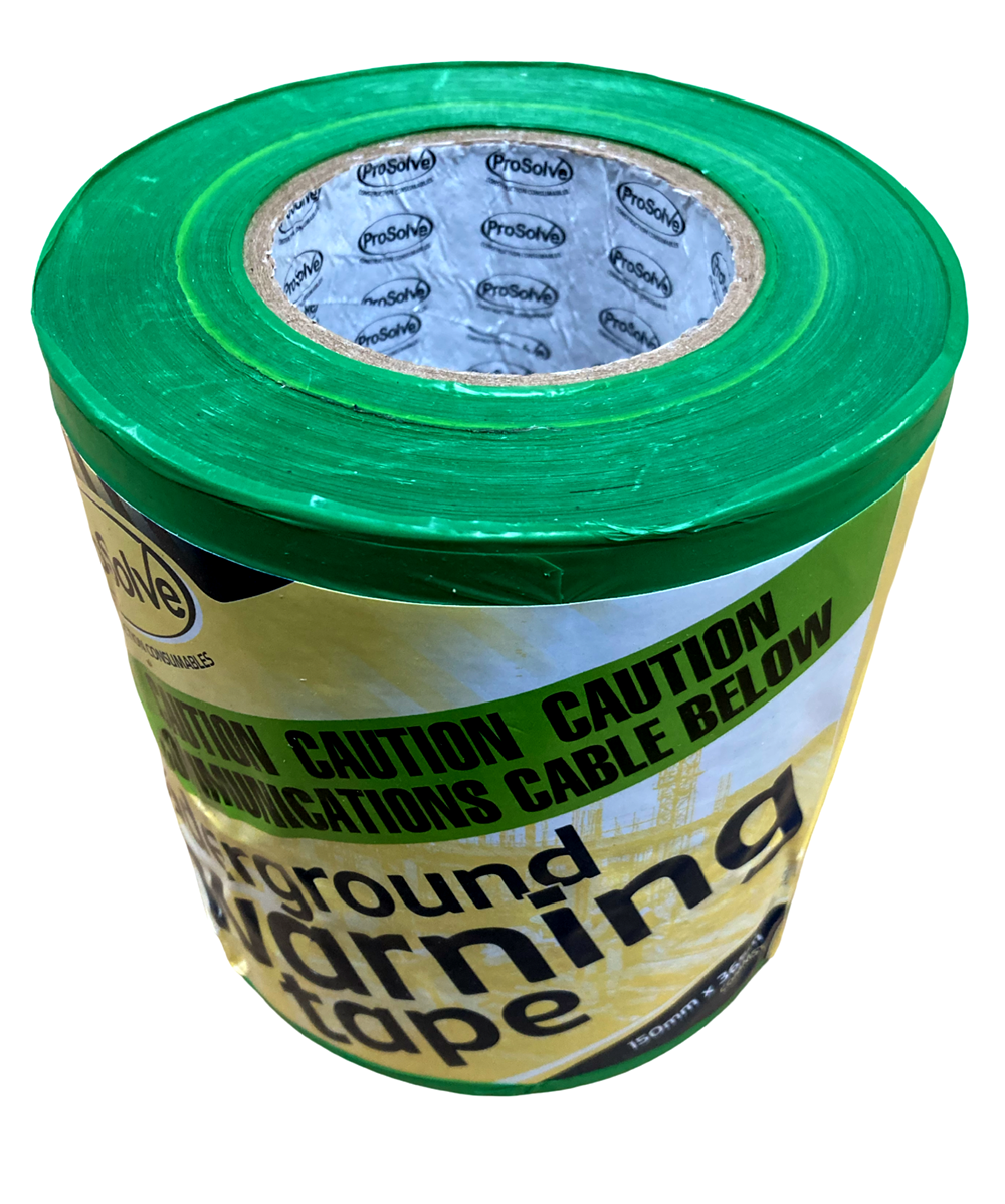 CAUTION COMMUNICATIONS CABLE BELOW WARNING Underground warning tape 150mm x 365m