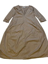 UNIQLO x Jil Sander Collab Shirt Dress Long Sleeve Cotton Light Brown L