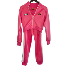 Ellesse Pinzo Set Tracksuit Track Pants Jacket Pink Size AU 8 / US 4 Retro
