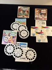 Vintage View-Master Reels - Mickey Mouse, Pluto, 101 Dalmatians w/ Booklets