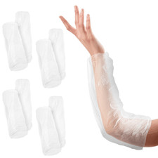Clear Arm Sleeves Covers 18 Inch. Pack of 100 Disposable Protectors Waterproof