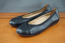 Vionic Caroll Shoes Womens Size 8 Black Leather Ballet Flats Comfort Slip On