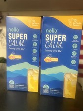 2 Pack Nello SUPER CALM Calming Drink Mix Tropical Tangerine 10 On-The-Go Pac