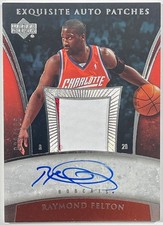 2005-06 Upper Deck Exquisite Auto Patches Raymond Felton Auto RC #AP-RF 020/100