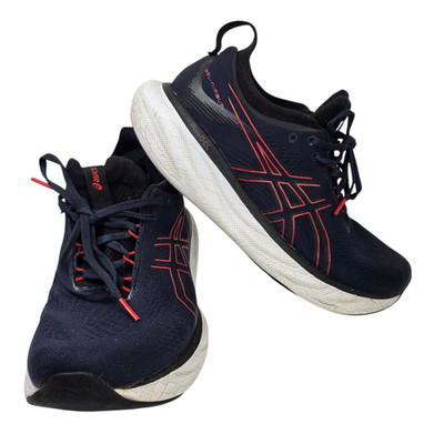 ASICS Gel-Nimbus 25 Men's Running Shoes Navy Red Mesh Comfort US 9.5