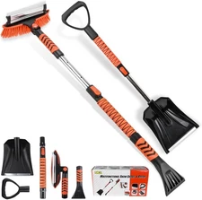 42'' Ice Scraper and Extendable Snow Brush Emergency Snow Shovel Snow Broom