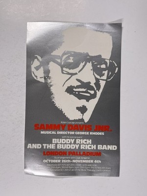 Sammy Davis Jnr Flyer Original Promotional London Palladium Circa Oct/Nov1978