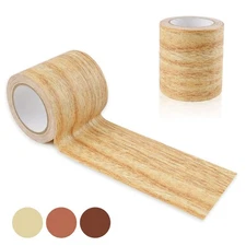2 Roll Wood Colored Grain Tapes, Floor Repair Patch Textured Adhesive, Wood P...
