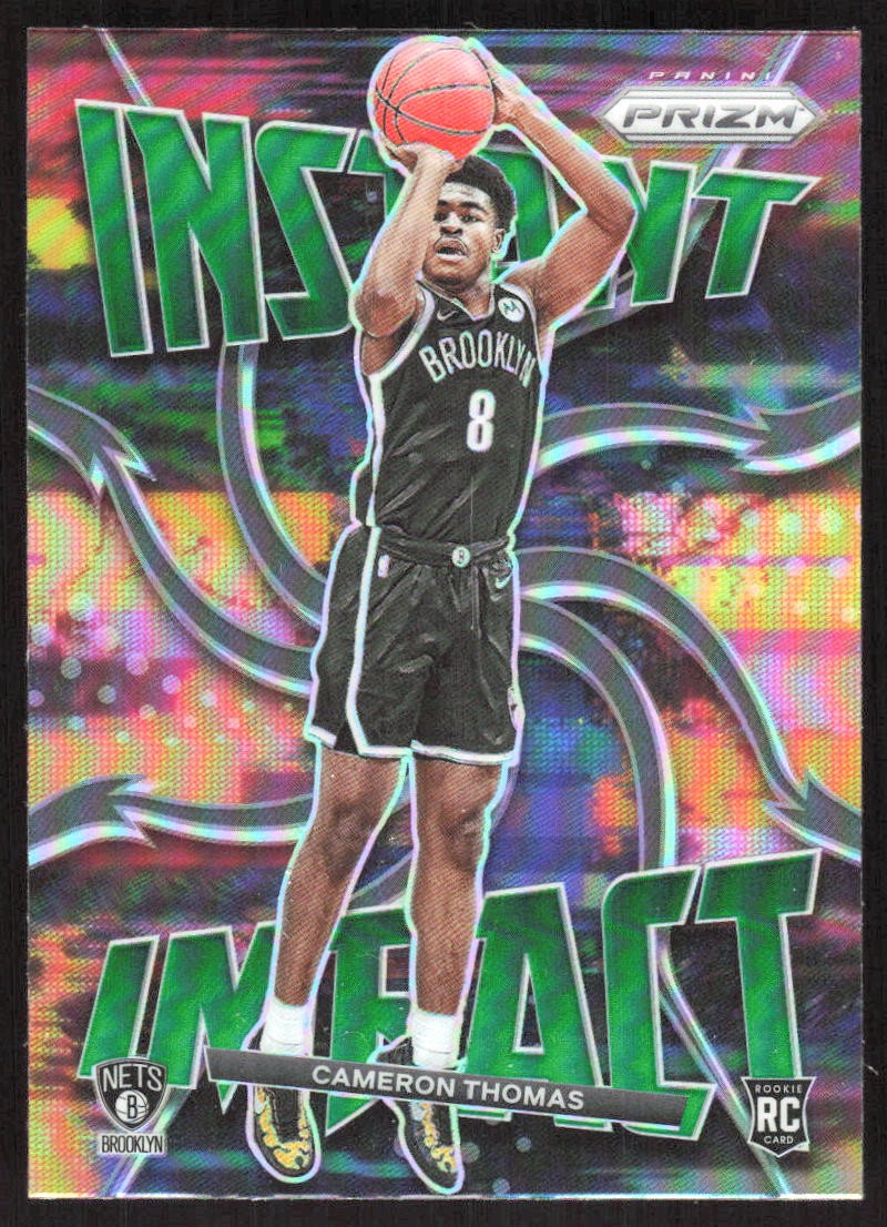 8570J 2021-22 Panini Prizm #2 Cameron Thomas Instant Impact Prizms Green