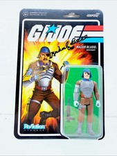 Super7 G.I. Joe Major Bludd Mercenary ReAction Action Figure SIGNED READ DESC.