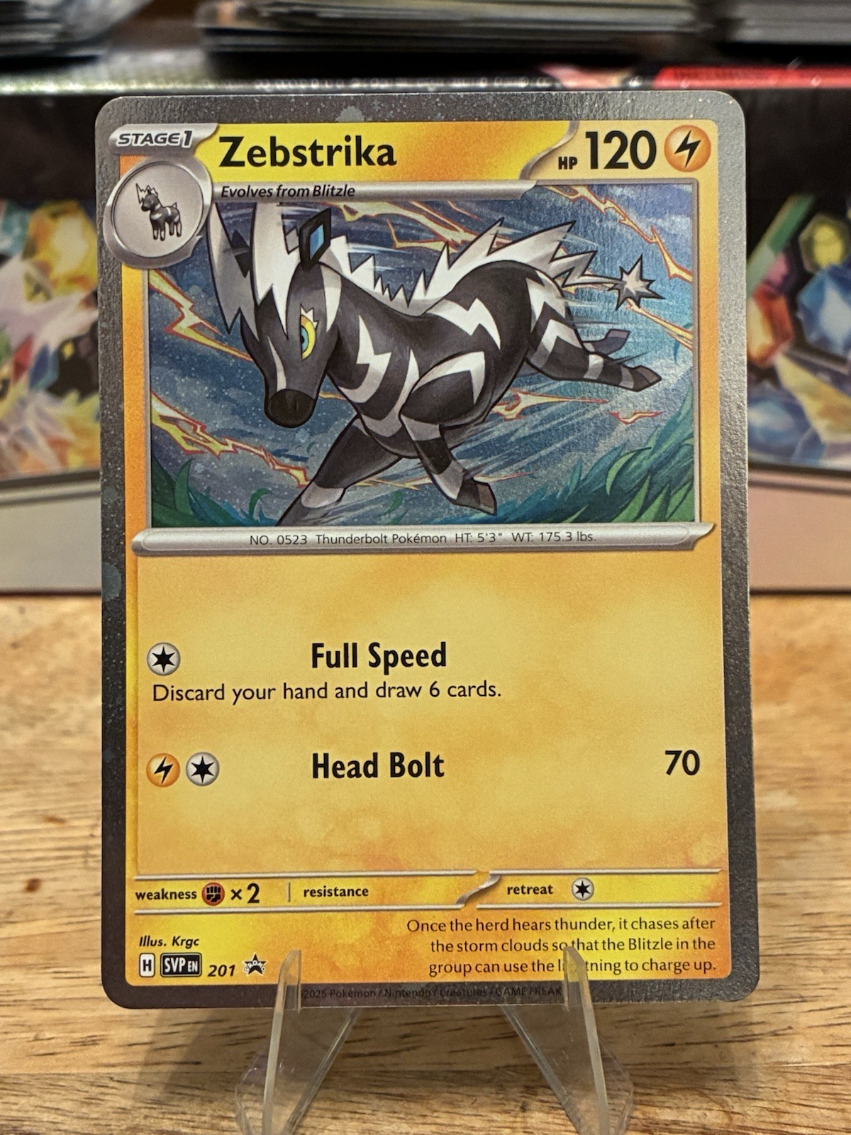 Zebstrika SVP 201 2025 Scarlet & Violet Black Star Promo Cosmos Holo NM