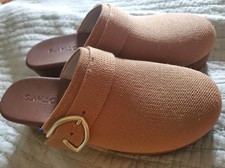 ROTHY'S Buckle Clog Tan Women  s US 7 EU 37 UK 4.5 NEW NWOB Slip In Mules Heels