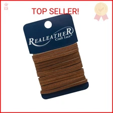 Realeather Crafts 153822 Latigo Lace .125" X4yd Carded, Medium Brown