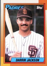 1990 Topps Darrin Jackson #624 San Diego Padres MLB Baseball Card RC Rookie Card. rookie card picture