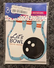 6 Party Invitations Bowling Theme