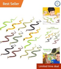 Versatile 12-Pack Lifelike Snakes for Pranks, Garden Decor  Bird Deterrent