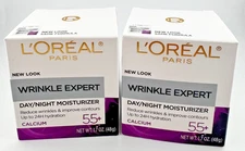 2-Pack L’Oreal Wrinkle Expert 55+ Day/Night Moisturizer Calcium 1.7oz