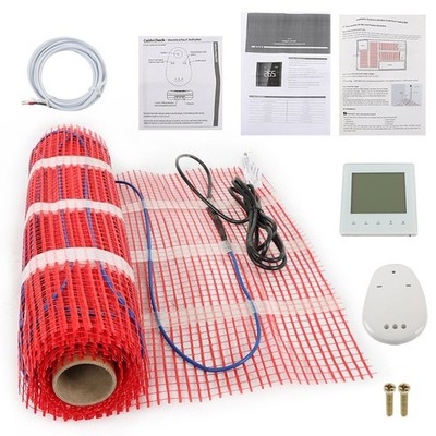 20 Sqft Floor Heating Mat Kit 120 V Electric Radiant Heated Flooring System