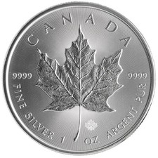 2017 1 oz Canadian Silver Maple Leaf Coin BU 
