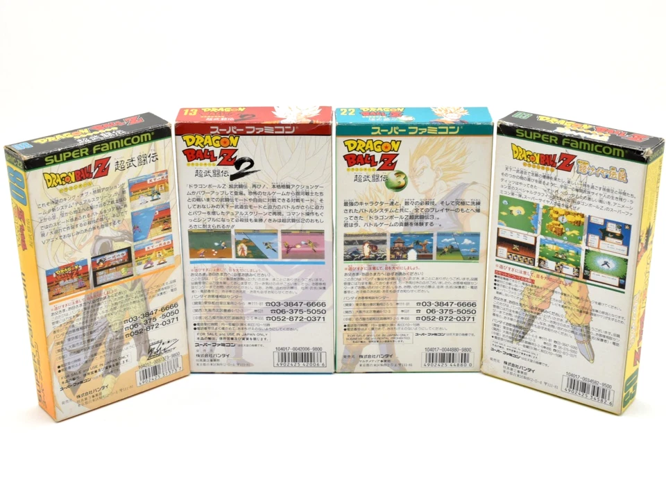 Lot 4 Nintendo Super Famicom SFC Dragon Ball Z 1 2 3 Set w/Box Tested SNES Japan - Image 2 of 4