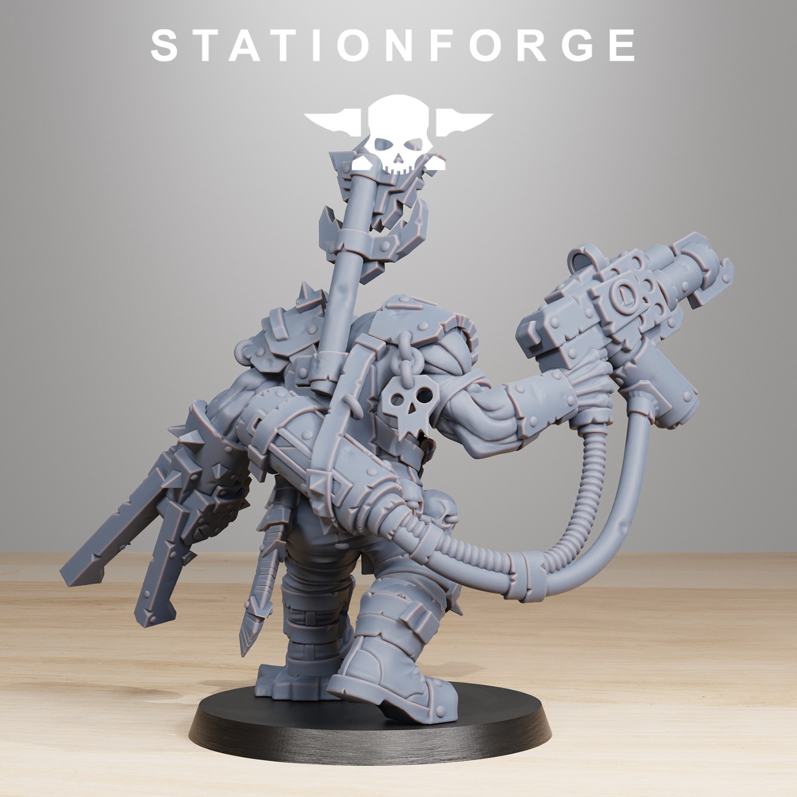 Miniature Orkz BlackSkull Station Forge per wargame foto 4