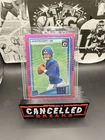 2025 Panini Donruss - Rated Rookie Jaxson Dart #400 Optic Preview Pink Prizm