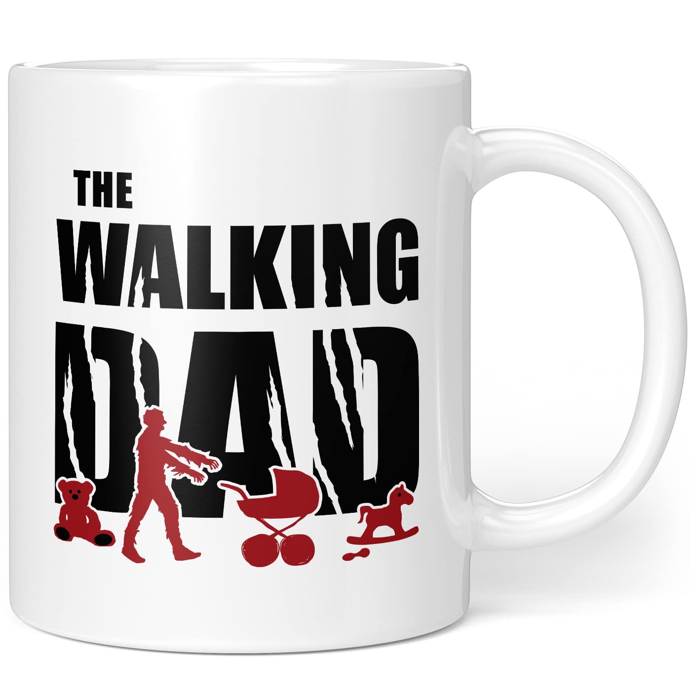 Mug Walking Dad idée cadeau pour papa tasse naissance bébé en céramique 325ml