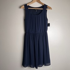BCX Sleeveless Navy Blue Dress Size Small, NWOT