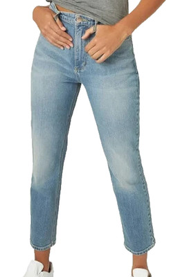 LEE Mom Jeans Womens 31x27 High Rise Straight Leg Denim Blue NWT