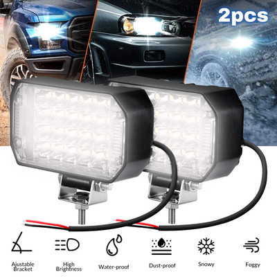 2x 4inch 800W LED Work Lights Bar Spot Pods Fog Lamp Offroad Driving Truck ATV