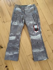 NWT Spyder Empress in Gray Print Full Zipper Insulated Snow Ski Pants W 8 - M