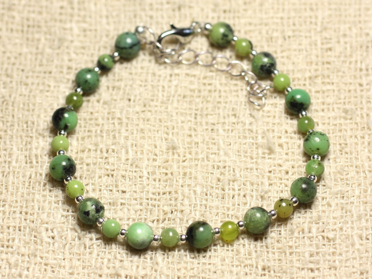 Bracelet chrysoprase argent 925 pour illuminer vos tenues d'été