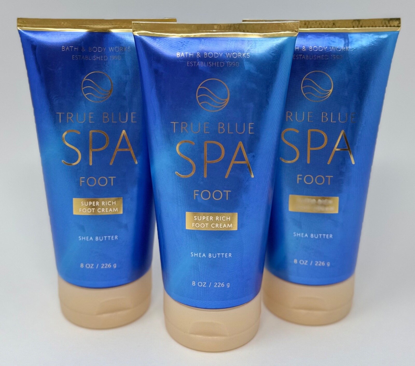 3 BATH & BODY WORKS TRUE BLUE SPA SUPER RICH FOOT CREAM LOTI