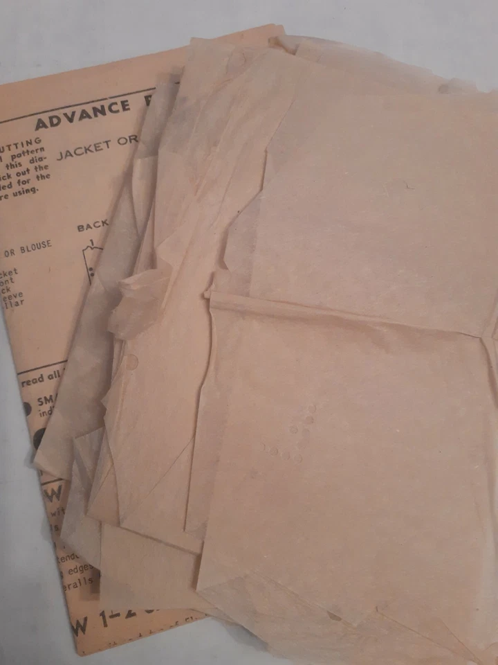 Overalls Bibs Shortalls Jacket Advance Sewing Pattern 4440 Girls Boys 3 VTG Cut - Image 4 of 4