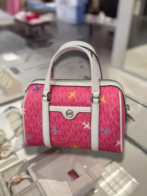 Michael Kors Travel Small Duffle Crossbody Purse Bag Airplane