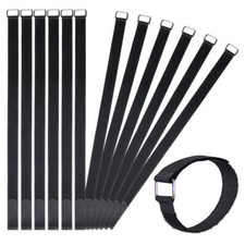 24 inch Hook and Loop Cable Strap - Reusable Fastening Strap - 12 PACK