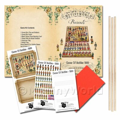 Miniature Dollhouse Battles Game Board Game Kit