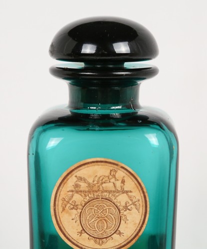 RARE 8” Hermes Eau de Cologne Perfume Flacon Bottle w/ Box 16 fl oz. Ex-Libris - Picture 3 of 17