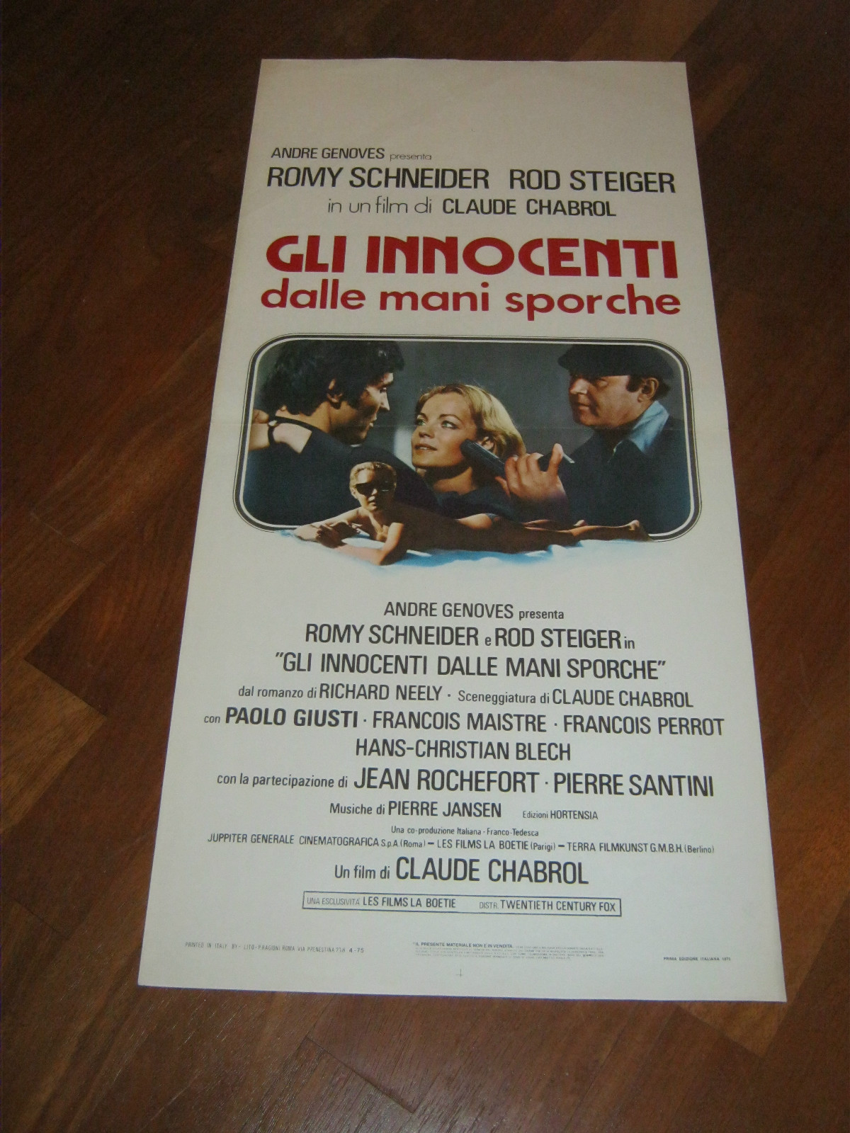 Locandina originale film Gli innocenti dalle mani sporche (1975) - Regia di Claude Chabrol