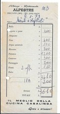 Prignano (Modena). Hotel Restaurant "Alpestre". 1973 Account.