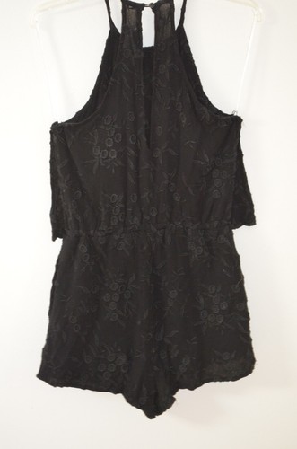 Anthropologie Shilla Black Embroidered 100% Rayon Blouson Romper Short Size S - Picture 16 of 20