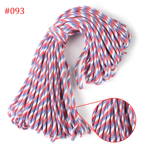 Cuerda fuerte Paracord 50 100 pies 7 hilos cable de núcleo 550 paracaídas Bushcraft senderismo - Imagen 93 de 189