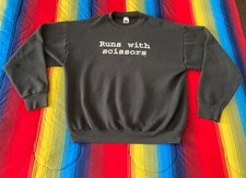 Vintage 90s Runs With Scissors crewneck sweatshirt Size XL Made In USA