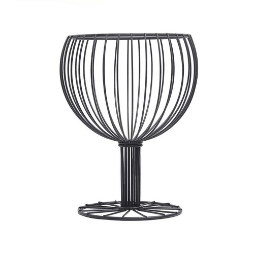 Fruit Basket Vegetable Bowl like Wine Cup Geometric Hollow Iron Home Livi