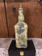 Hand Crafted Green Grape Lighted Bottle, Seasonal Decor, Spring Decor,
