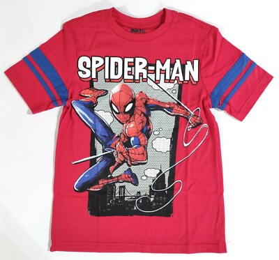 Spiderman Shirt Boys Medium Marvel Comics Super Hero Web