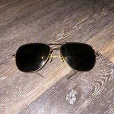 Vintage AO AMERICAN OPTICAL Sunglasses 1-10 12K GF Gold Aviator Pilot C19