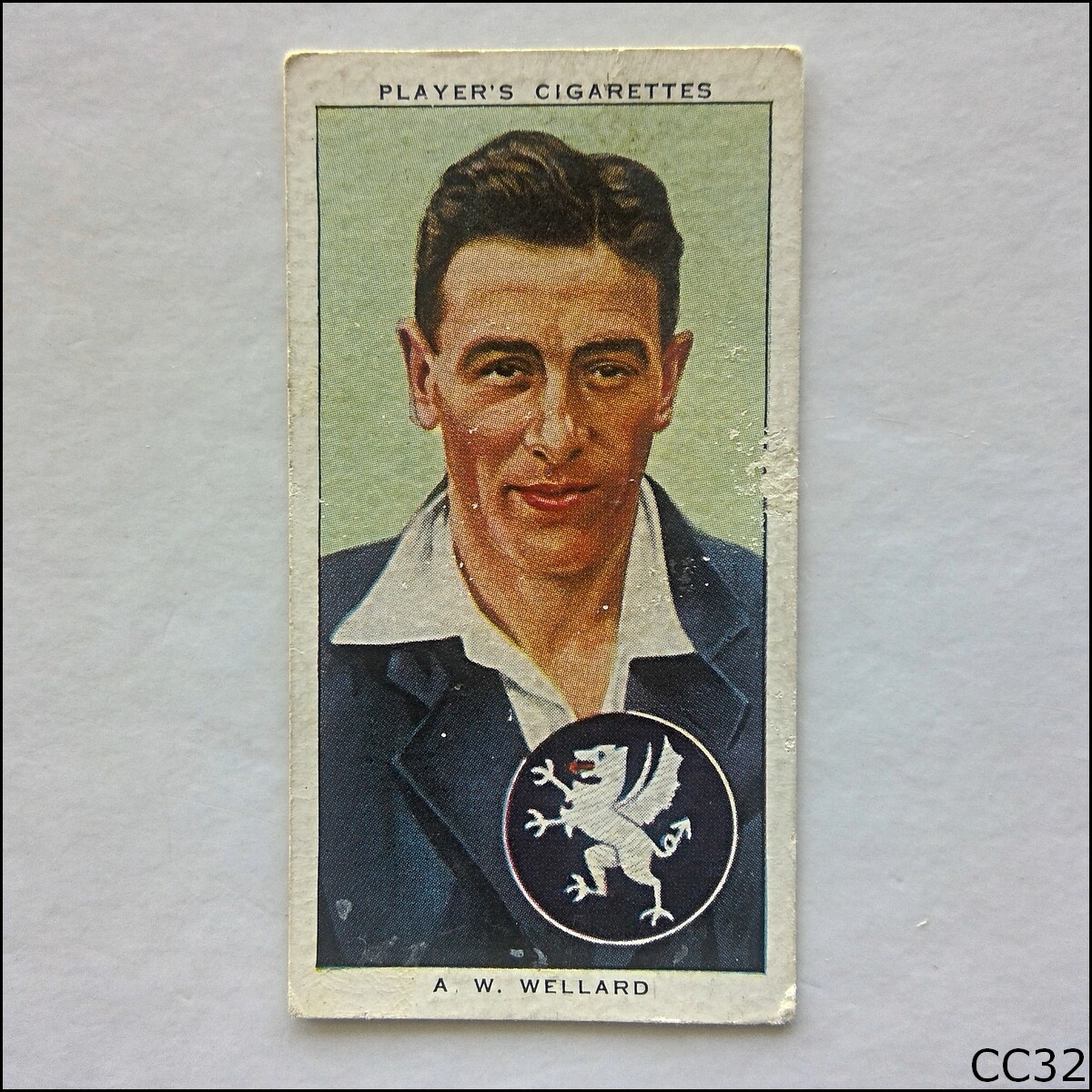 cricketers 1938 cigarette cards John Player Cricketers 1938 #31 A.W. Wellard Cigarette Card (CC32)