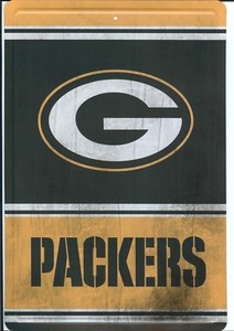 Green Bay Packers Vintage Wood Style Metal 8 X 12 Sign Nfl New Man Fan Cave Ebay